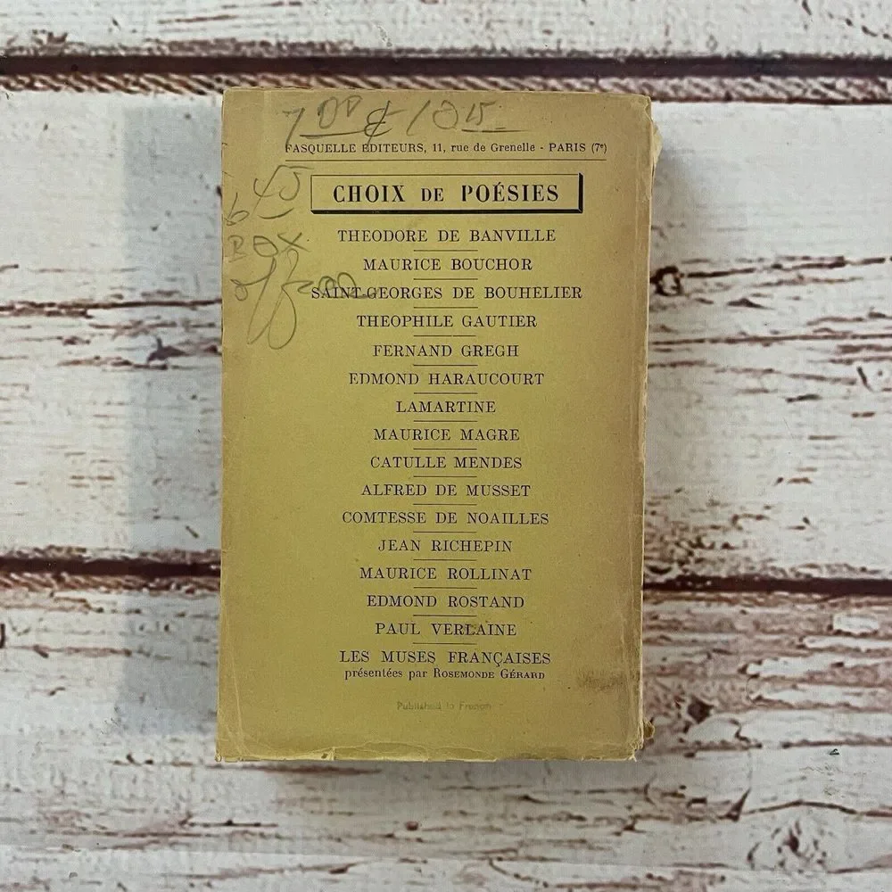 Vintage Paul Verlaine Poetries Selected Pieces French Literature Book 1926‎